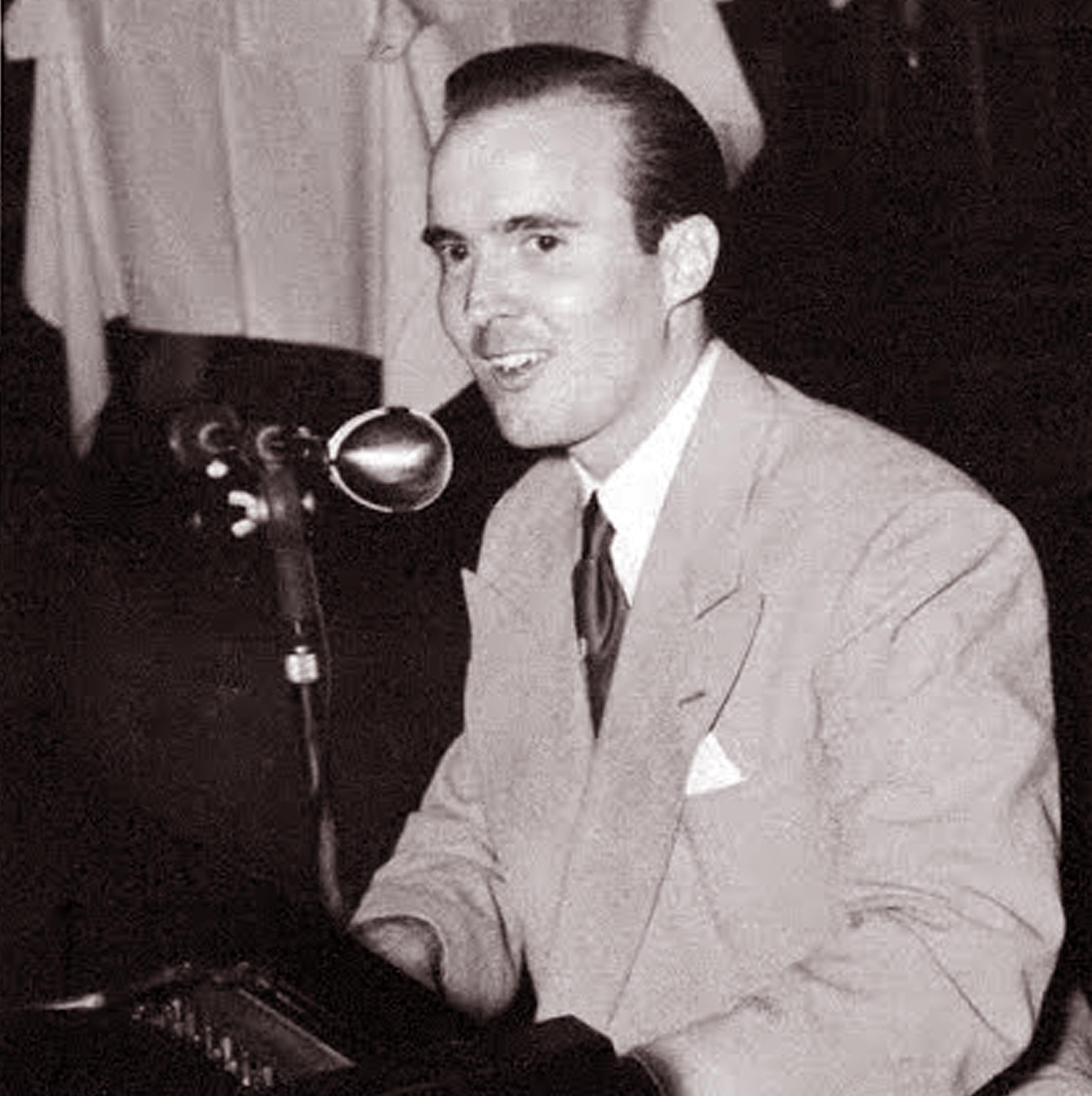 Denny Vaughan at the piano